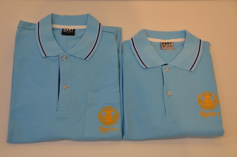 เสื้อโปโลสีฟ้า