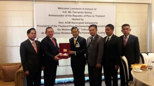 Thailand-Peru Parliamentarians Friendship Group hosted the luncheon in honor of Ambassador of the Republic of Peru to Thailand
