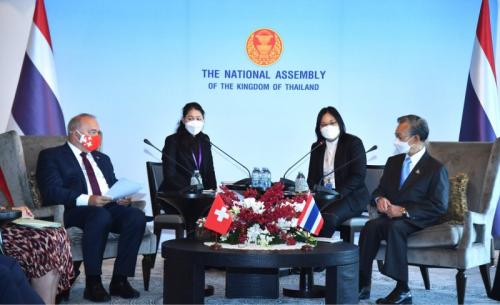 Besuch des Ständeratspräsidenten beim Präsidenten der thailändischen Nationalversammlung anlässlich des offiziellen Besuchs in Thailand